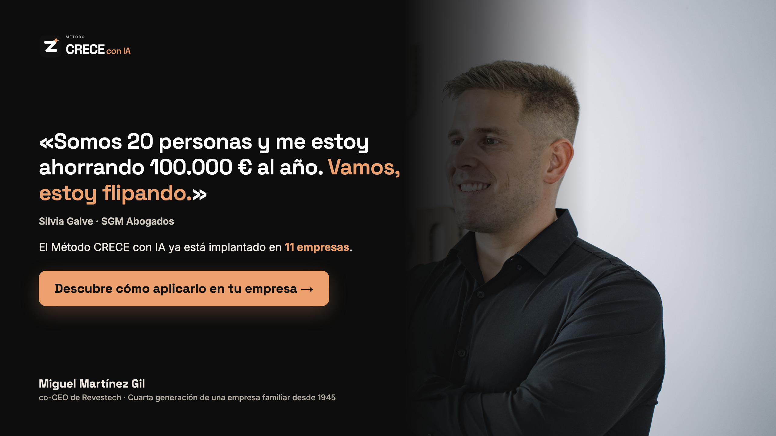Método CRECE con IA: «Somos 20 personas y me estoy ahorrando 100.000 € al año. Vamos, estoy flipando», Silvia Galve, SGM Abogados. Descubre cómo aplicarlo en tu empresa